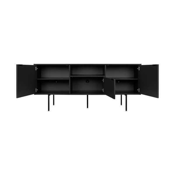Mobile TV nero 180x79x50 cm Bau – noo.ma-image-3