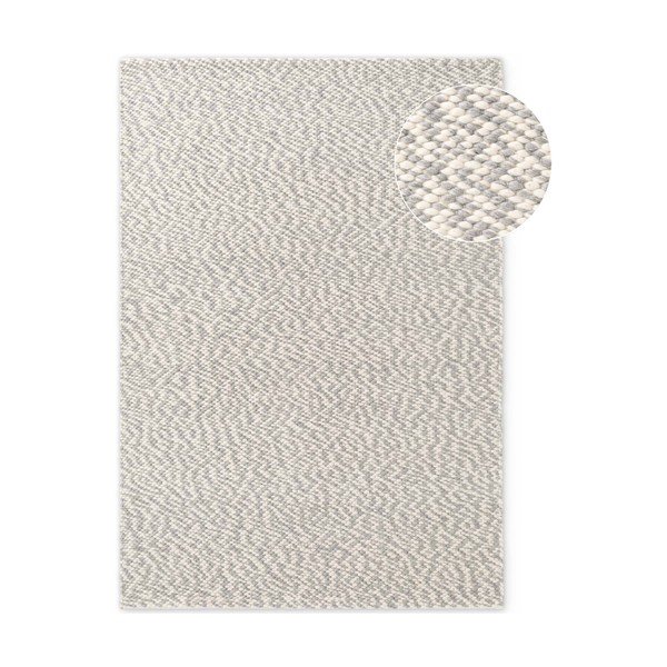 Tappeto grigio chiaro/color crema in lana tessuto a mano 160x230 cm Lyon Beans – Elle Decoration
