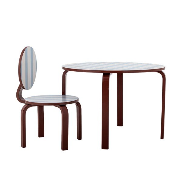 Sedia per bambini burgundy/azzurra Liova – Bloomingville Mini-image-3