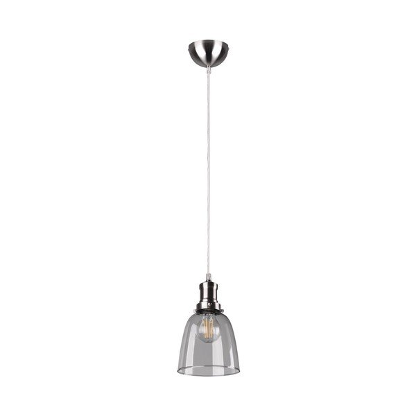 Lampadario argentato con paralume in vetro ø 14 cm Vita – Reality