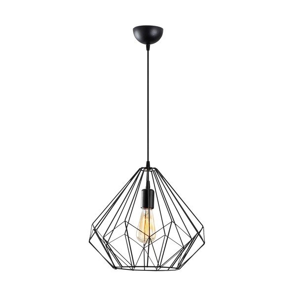 Lampadario nero con paralume in metallo ø 37 cm Diamond – Opviq lights-image-2