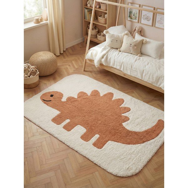 Tappeto per bambini arancione/color crema in cotone lavabile/tessuto a mano 140x200 cm Snuggle Doro – Hanse Home-image-1