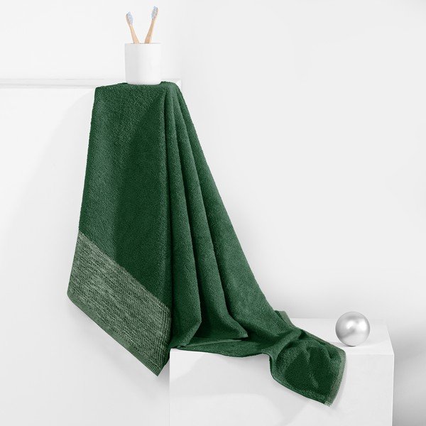 Asciugamano verde in spugna di cotone 50x90 cm Aria - AmeliaHome-image-2