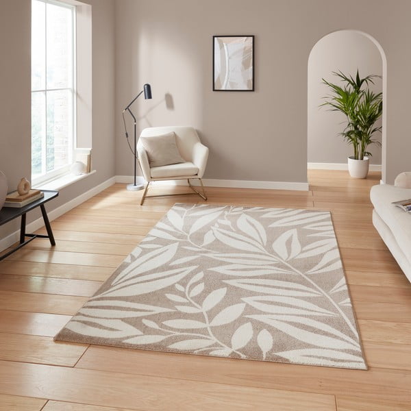 Tappeto in marrone chiaro 80x150 cm Sorral Leaves  – Catherine Lansfield-image-2