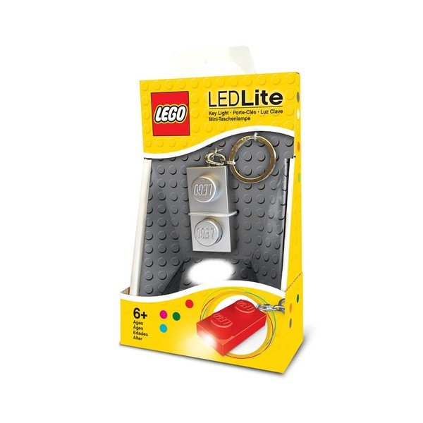 Svítící kostička LEGO, stříbrná