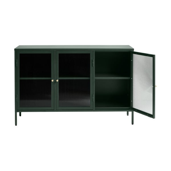 Vetrina in metallo verde Bronco, altezza 85 cm - Unique Furniture-image-3