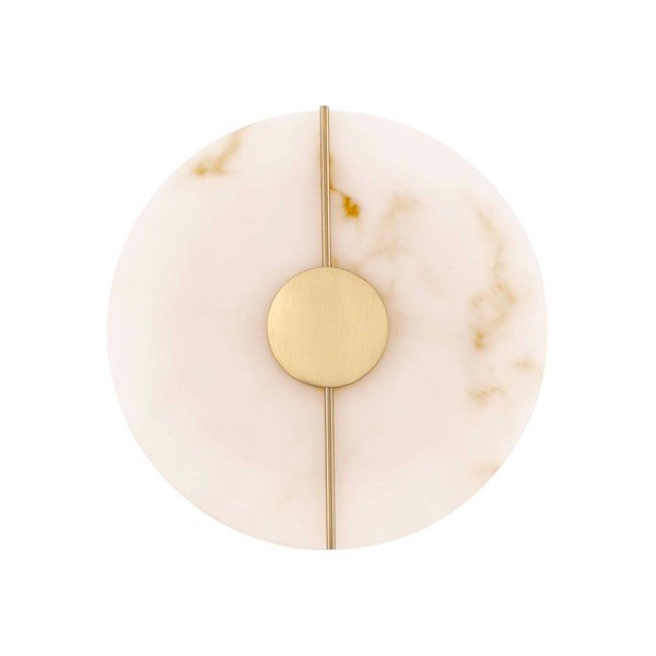 Lampada da parete LED color crema/color ottone con effetto pietra Aider – Nova Luce