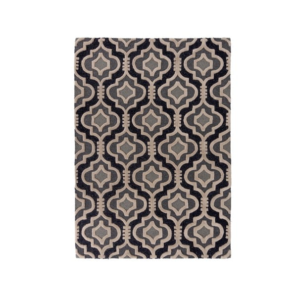 Tappeto in lana grigio scuro 120x170 cm Moorish Amira - Flair Rugs
