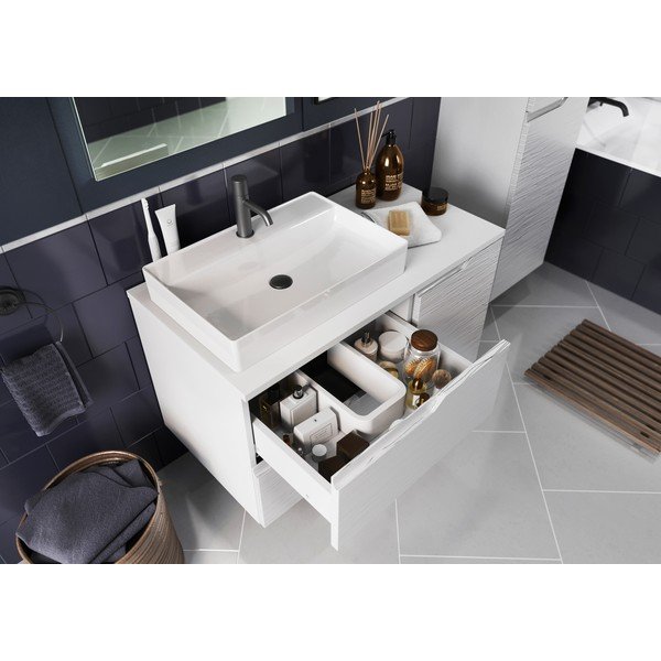 Mobile bagno alto sospeso bianco 35x137 cm Nicea - STOLKAR-image-1