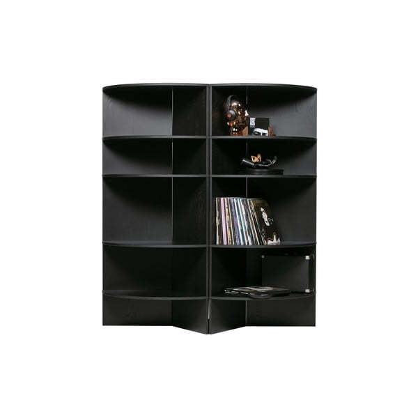 Libreria in frassino nero 100x168 cm Trian - WOOOD-image-3