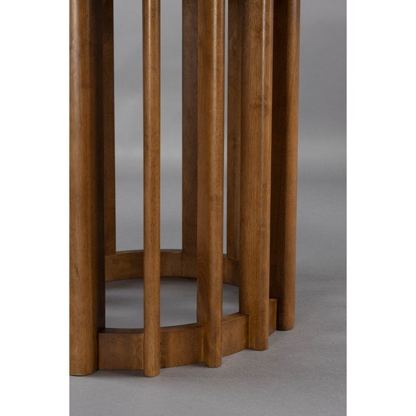 Tavolo da pranzo rotondo con piano effetto noce ø 120 cm Barlet – Dutchbone-image-1