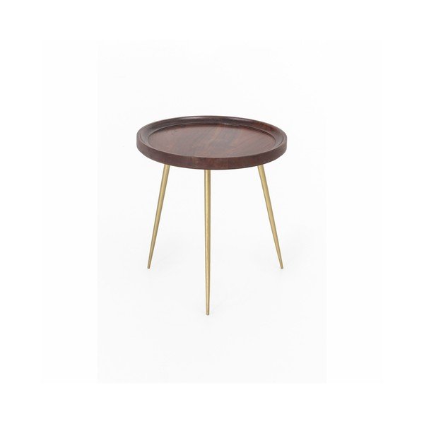 Tavolino in legno di acacia Nora, ⌀ 46 cm - WOOX LIVING