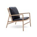 Poltrona in pelle di colore nero-naturale Dedo - Gazzda