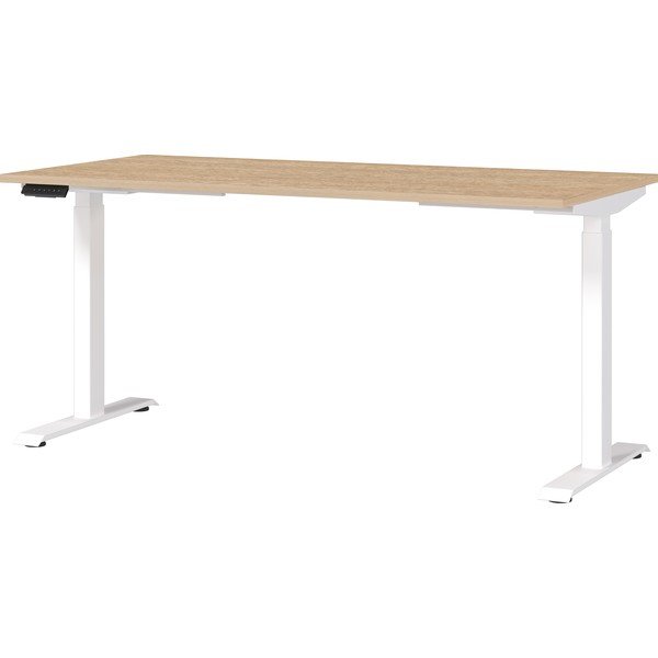 Scrivania regolabile con piano effetto rovere con altezza regolabile elettricamente 80x160 cm Jet – Germania