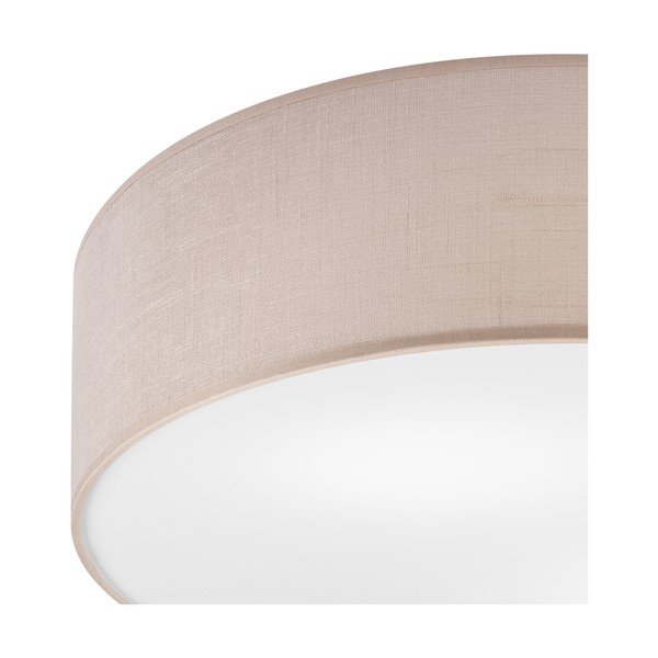 Lampada da soffitto beige con paralume in tessuto ø 45 cm Vivian - LAMKUR-image-3