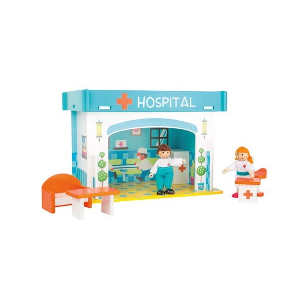 Ospedale con casetta da gioco in legno per bambini - Legler