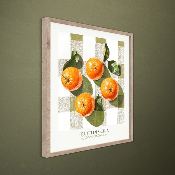 Dipinto stampato con cornice inclusa 40x50 cm Mandarines  – Styler-image-2
