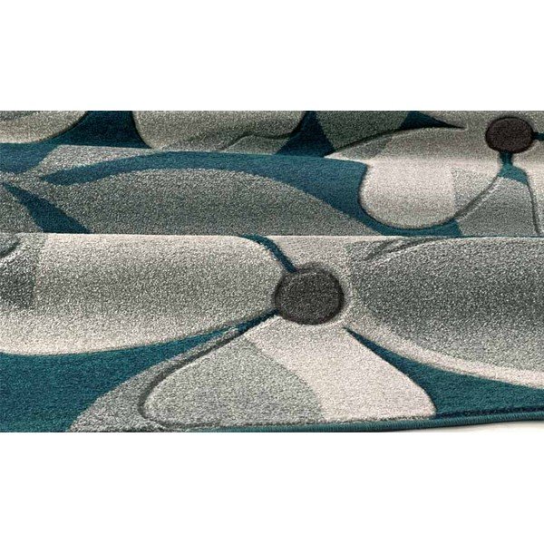 Koberec Intarsio Floral Blue, 160x230 cm-image-1