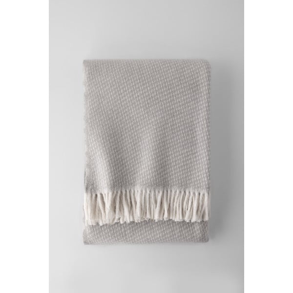 Plaid grigio chiaro con contenuto di cotone , 140 x 180 cm Ruby - Euromant