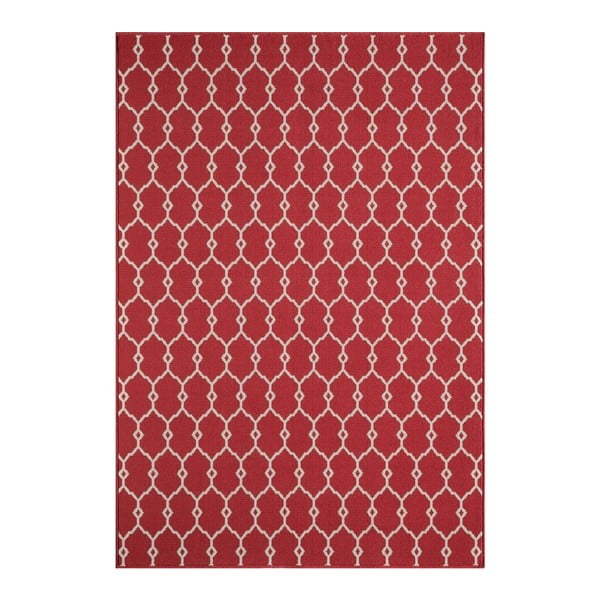 Tappeto rosso per esterni Trellis, 133 x 190 cm - Floorita