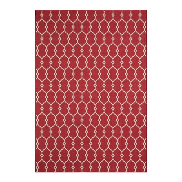 Tappeto rosso per esterni Trellis, 160 x 230 cm - Floorita