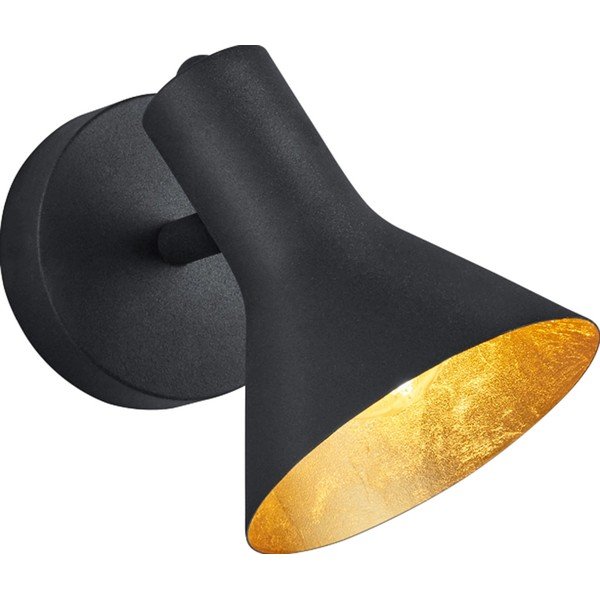 Lampada da parete nera in metallo ø 11 cm Nina – Reality