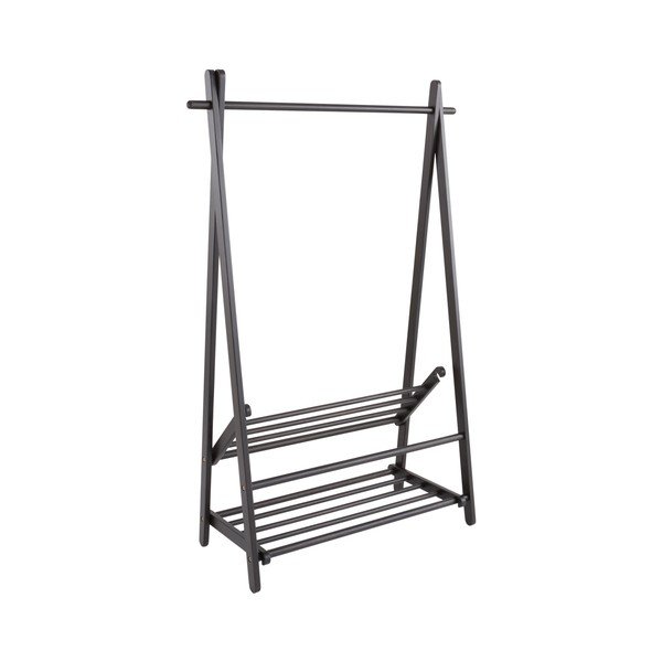Stand appendiabiti nero in pino massiccio 100x150x41 cm Cole – Jotex