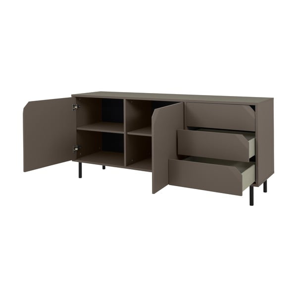 Cassettiera bassa grigio scuro 177x77 cm Corner - Tenzo-image-3