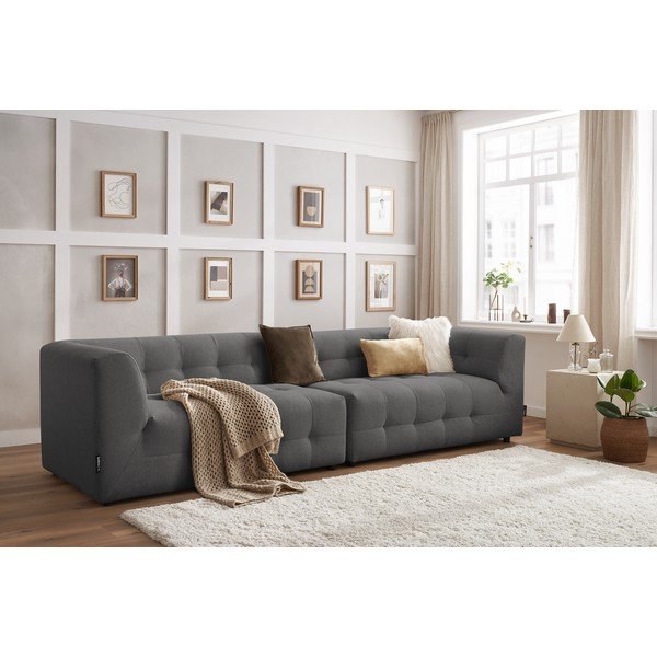 Divano grigio scuro 324 cm Kleber - Bobochic Paris-image-1