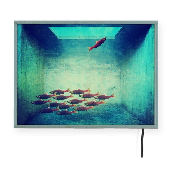 Decorazione da parete leggera , 40 x 30 cm Free Fish - Surdic