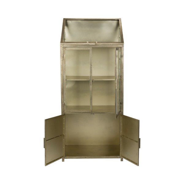 Vetrina grigia in metallo 64x151x35 cm Monviso – Dutchbone-image-3