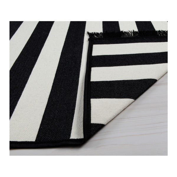 Tappeto bifacciale in bianco e nero Sentinus, 120 x 180 cm - Cihan Bilisim Tekstil-image-2