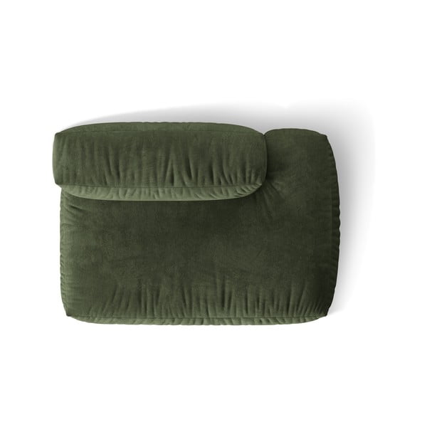 Parte divano componibile verde (con penisola a destra) con rivestimento in velluto Martina – Micadoni -image-3