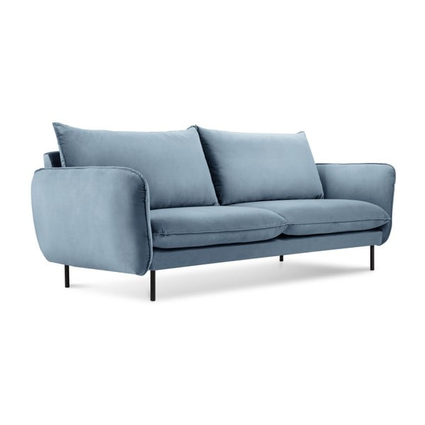 Divano in velluto azzurro, 160 cm Vienna - Cosmopolitan Design