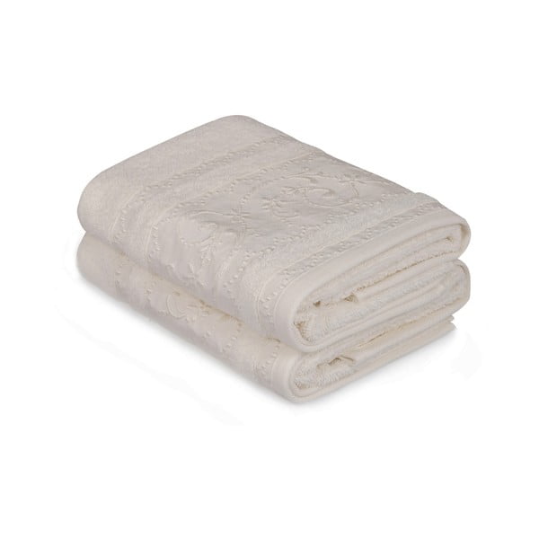Set di 2 asciugamani bianchi Yosemine - Soft Kiss