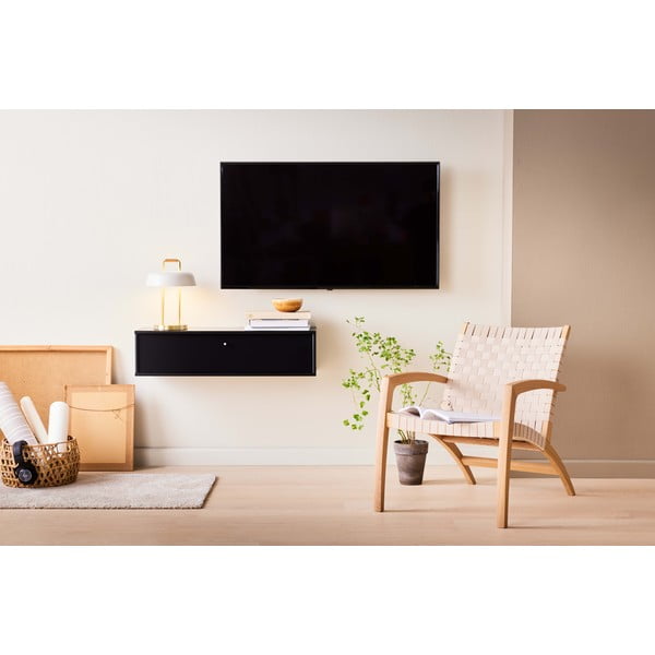 Mobile TV  nero in frassino 89x22 cm Mistral - Hammel Furniture-image-1