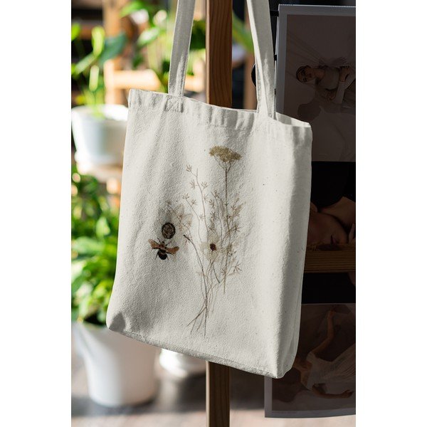 Borsa in tessuto beige - Kate Louise-image-1