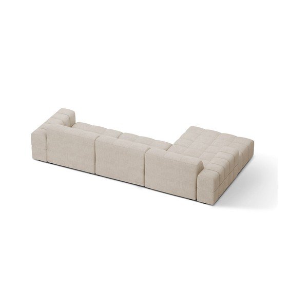 Divano angolare color crema (con penisola a sinistra/con chaise lounge) con rivestimento in ciniglia Chicago – Cosmopolitan Design-image-2