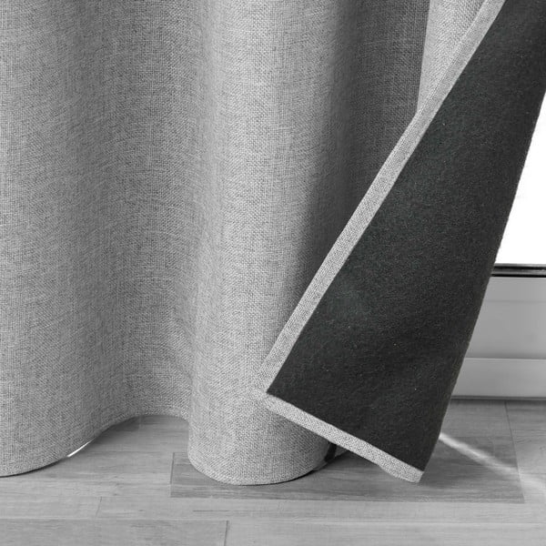 Tenda fonoassorbente grigio chiaro 140x260 cm Jupiter - douceur d'intérieur-image-4