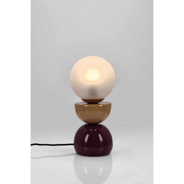 Lampada da tavolo in metallo con paralume in vetro (altezza totale 33 cm) Malton – Bizzotto-image-2