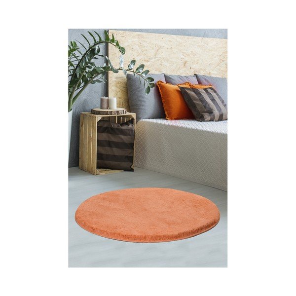 Tappeto arancione Milano, ⌀ 90 cm - Unknown