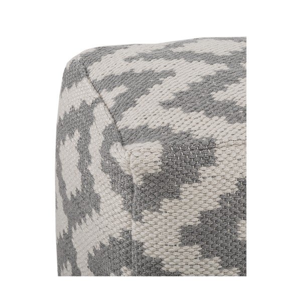 Pouf Kalaidu grigio e beige Napua - Westwing Collection-image-1