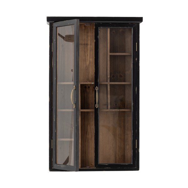 Vetrina nera in abete massiccio da appendere 50x80x14 cm Hazem – Bloomingville-image-4