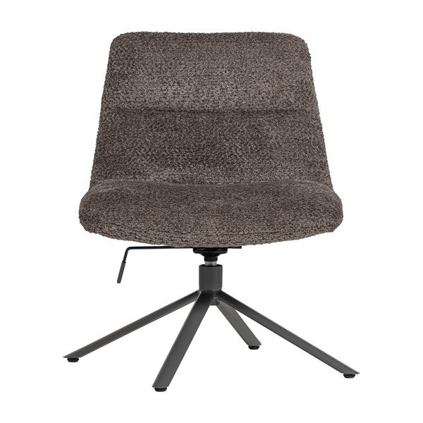 Poltrona marrone girevole con rivestimento in bouclé Soren – WOOOD-image-2