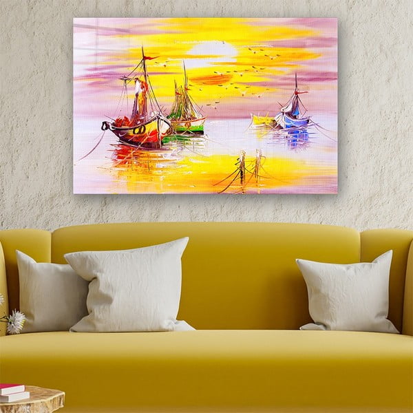Pittura su vetro 100x70 cm Sunset - Wallity-image-1