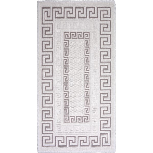 Tappeto in cotone grigio e beige , 100 x 150 cm Versace - Vitaus