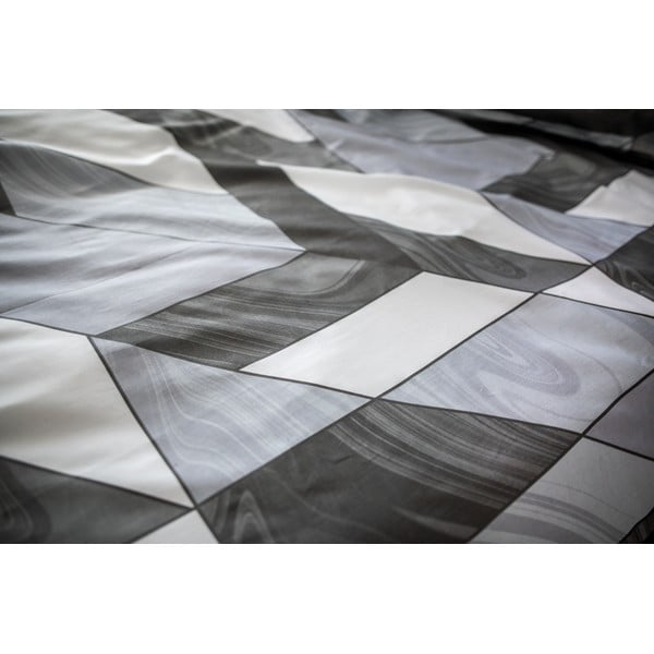 Biancheria da letto in cotone sateen grigio Kevin, 140 x 200 cm Ema - Cotton House-image-2