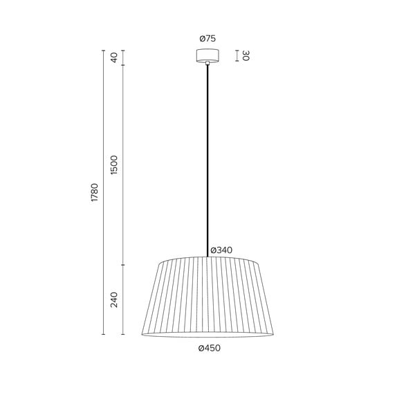 Apparecchio a sospensione nero , ⌀ 45 cm Kami - Sotto Luce-image-3