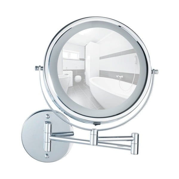 Specchio per make-up con illuminazione/con ingrandimento (5x) ø 17,5 cm Power-Loc Lumi – Wenko-image-3