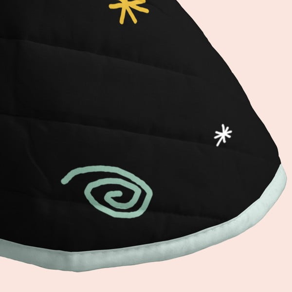 Copriletto trapuntato nero 270x260 cm Cosmic cats - Aware-image-4